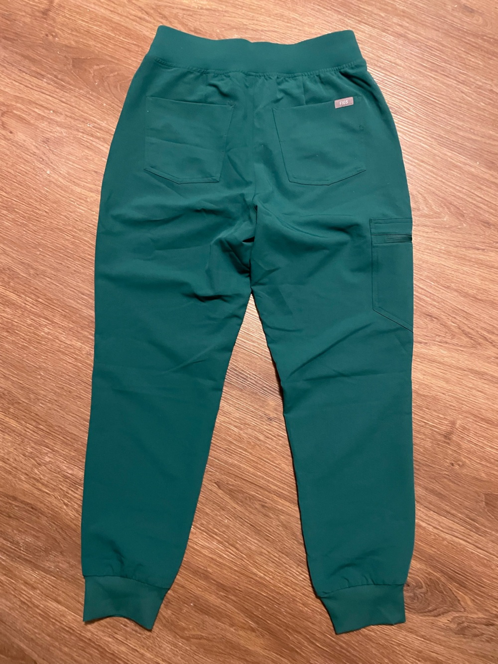 NWT Figs Zamora High Waisted Hunter Green Jogger Scrub Pants - Picture 5 of 5